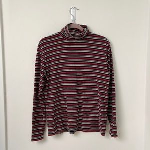 Long-sleeve Striped Turtleneck